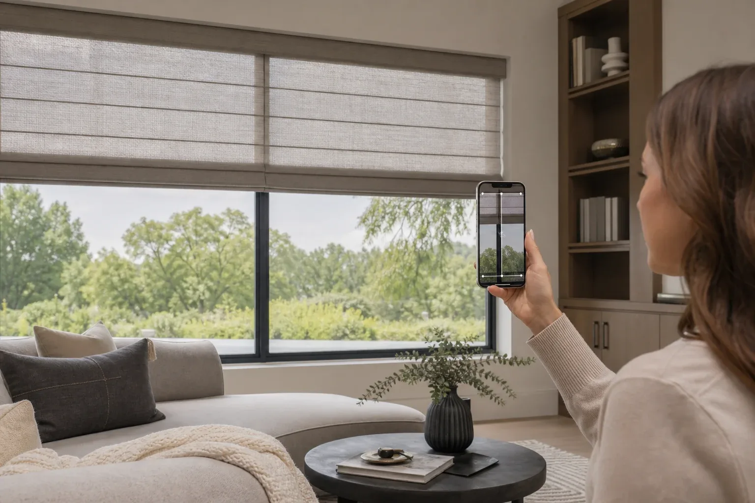 Phone-based window measuring in a refined room